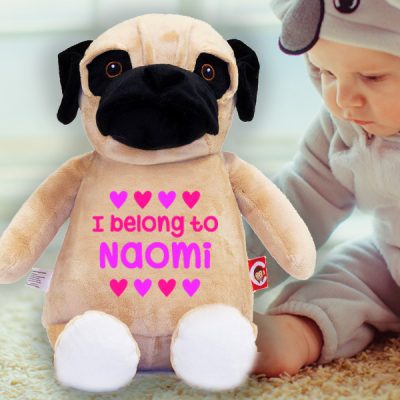 personalised pug cuddly toy